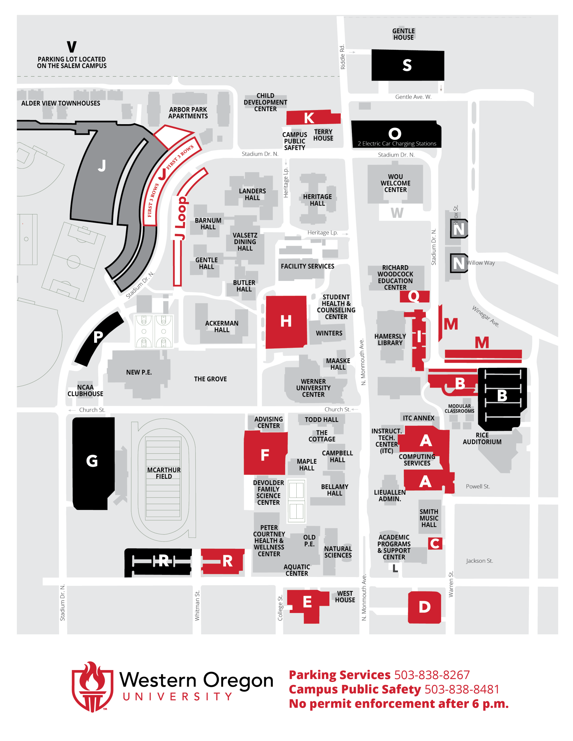 Wou campus map